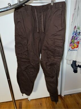 H&M Dark Brown Cargo Jogger Pants